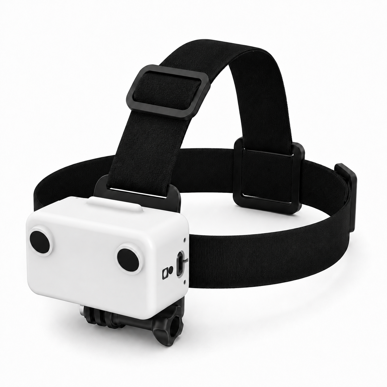 GI Ego1 headset showing the GoPro mount and adjustable fabric strap